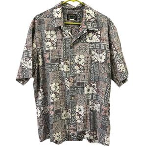 Hawaiian Reserve Collection Reverse Image Short Sleeve Button Down Shirt Mens XL